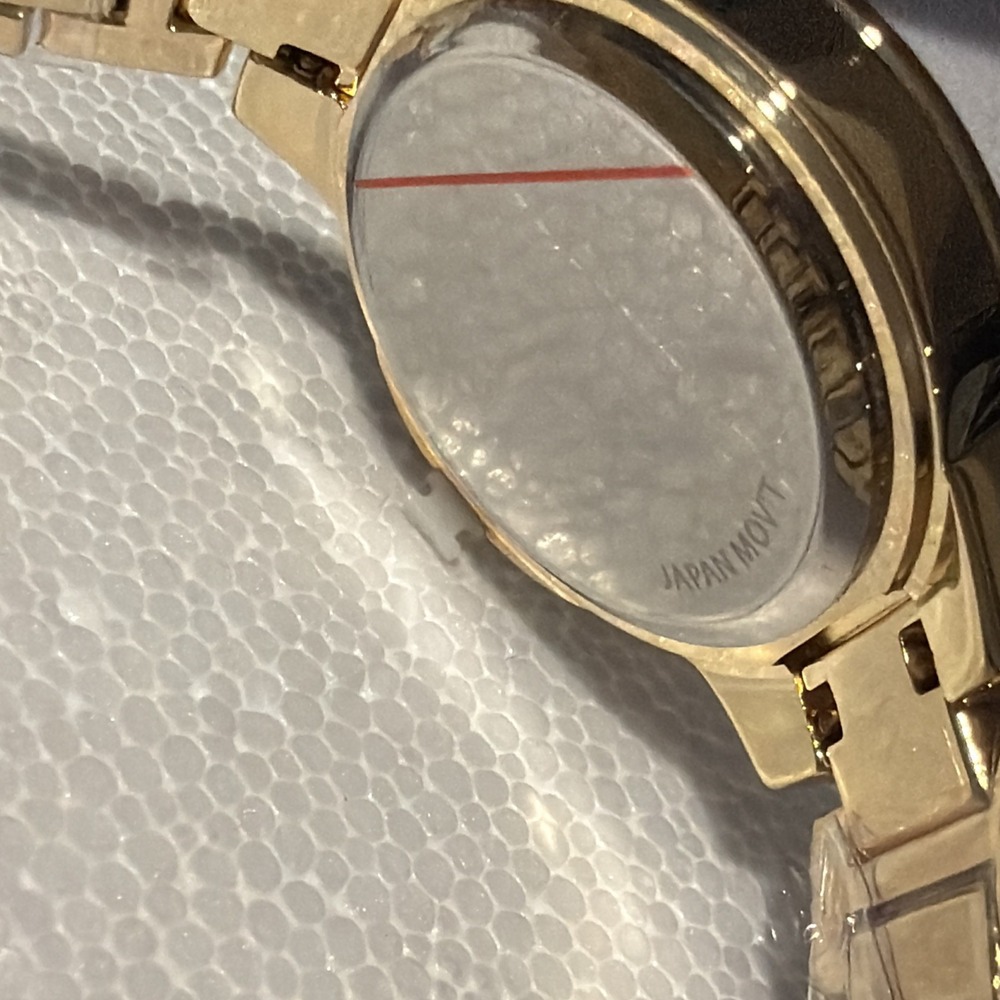 Danbury Mint Gold-tone Watch MOP Dial and Crystal Tennis Bracelet Box Set NWOT - Picture 5 of 8